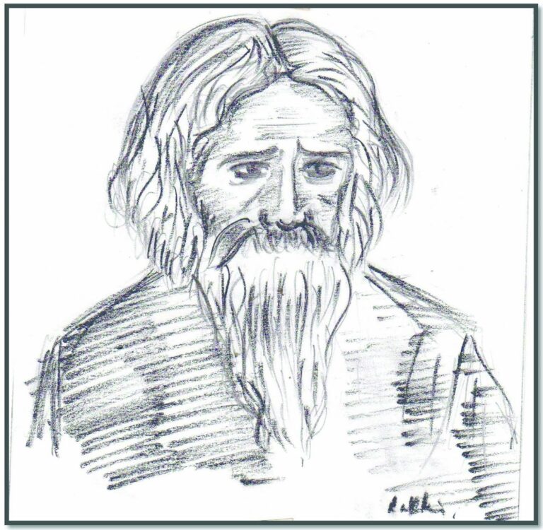 Wisdom - intellect -study sketch on paper - lakshmi Shankarreddy - artist- San Francisco Bayarea