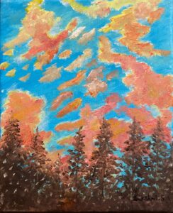 Sunset Spread- oil on canvas- iowa- Lakshmishankarreddy- artist
