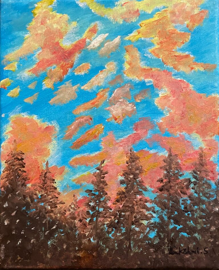 Sunset Spread- oil on canvas- iowa- Lakshmishankarreddy- artist