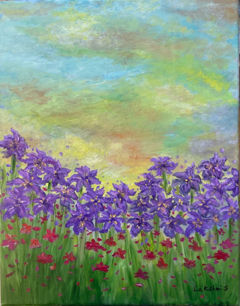 lakshmi shankarreddy artist painting colors of spring
