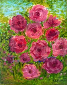 lakshmi shankarreddy artist painting roses