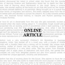 article author - shantala raman - art - art classes - Lakshmi Shankarreddy - artist fuzzy