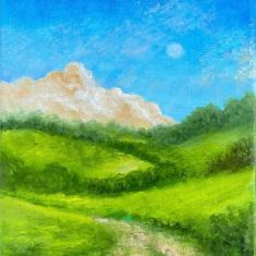 California rolling hills- oil on canvas - SF bayarea- Lakshmishankarreddy- artist
