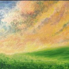 Early sunrise- oil on canvas - painting - landscape- lakshmi Shankarreddy - artist - San Francisco bayarea